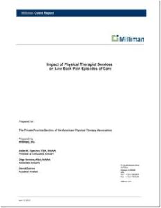Milliman - ImpactofPhysicalTherapistServicesonLowBackPainEOC